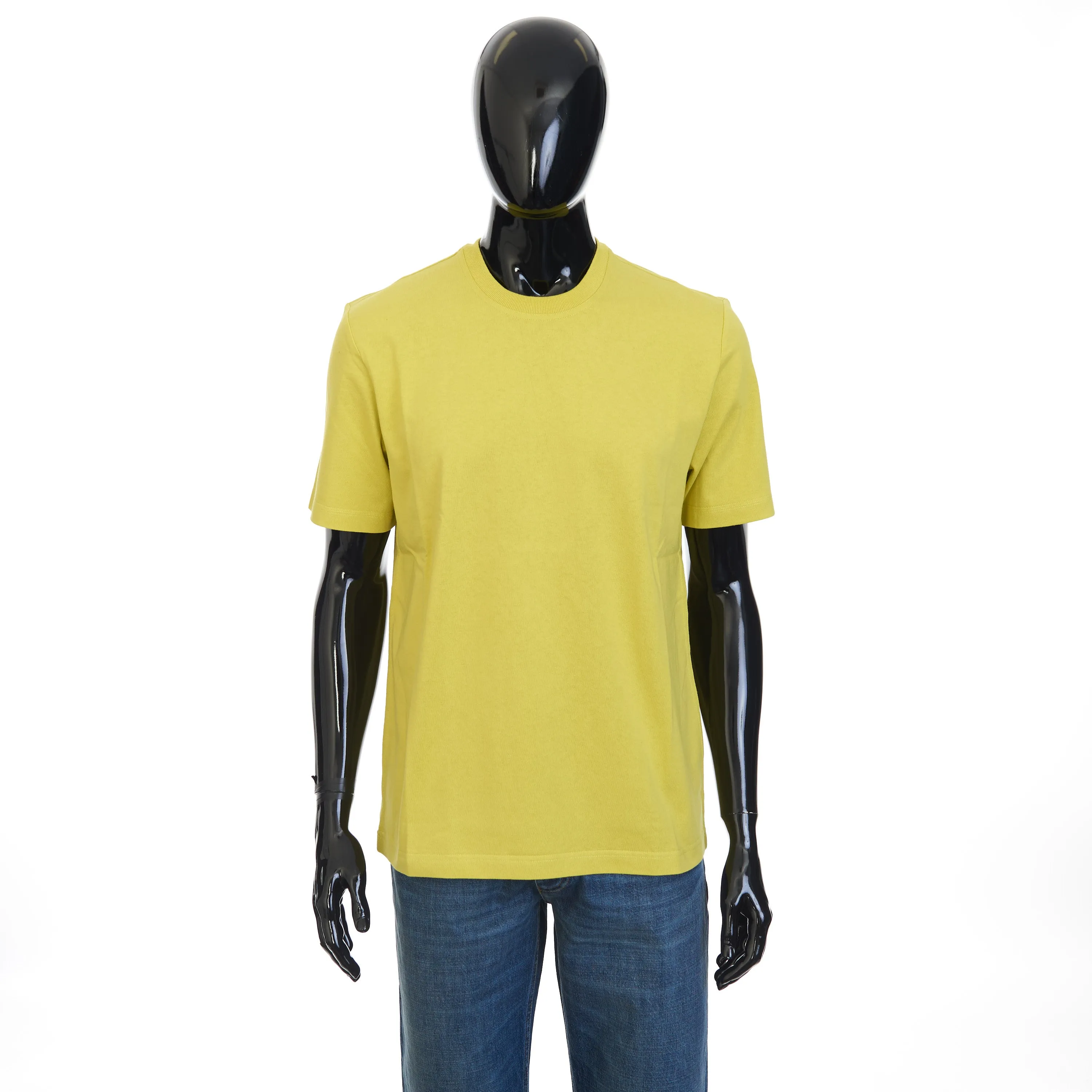 "Sunrise" Light Crewneck T-shirt In Kiwi Green Cotton