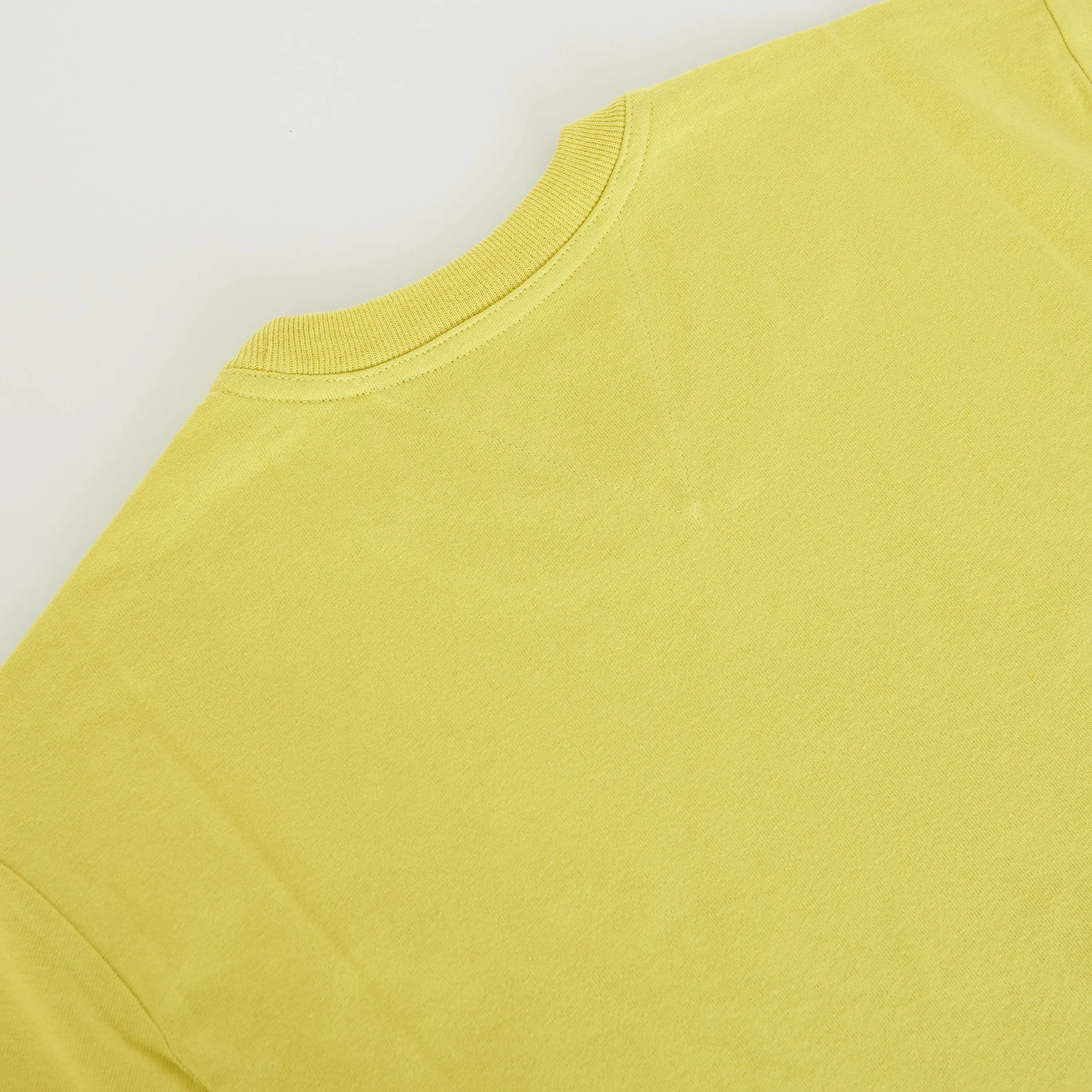"Sunrise" Light Crewneck T-shirt In Kiwi Green Cotton