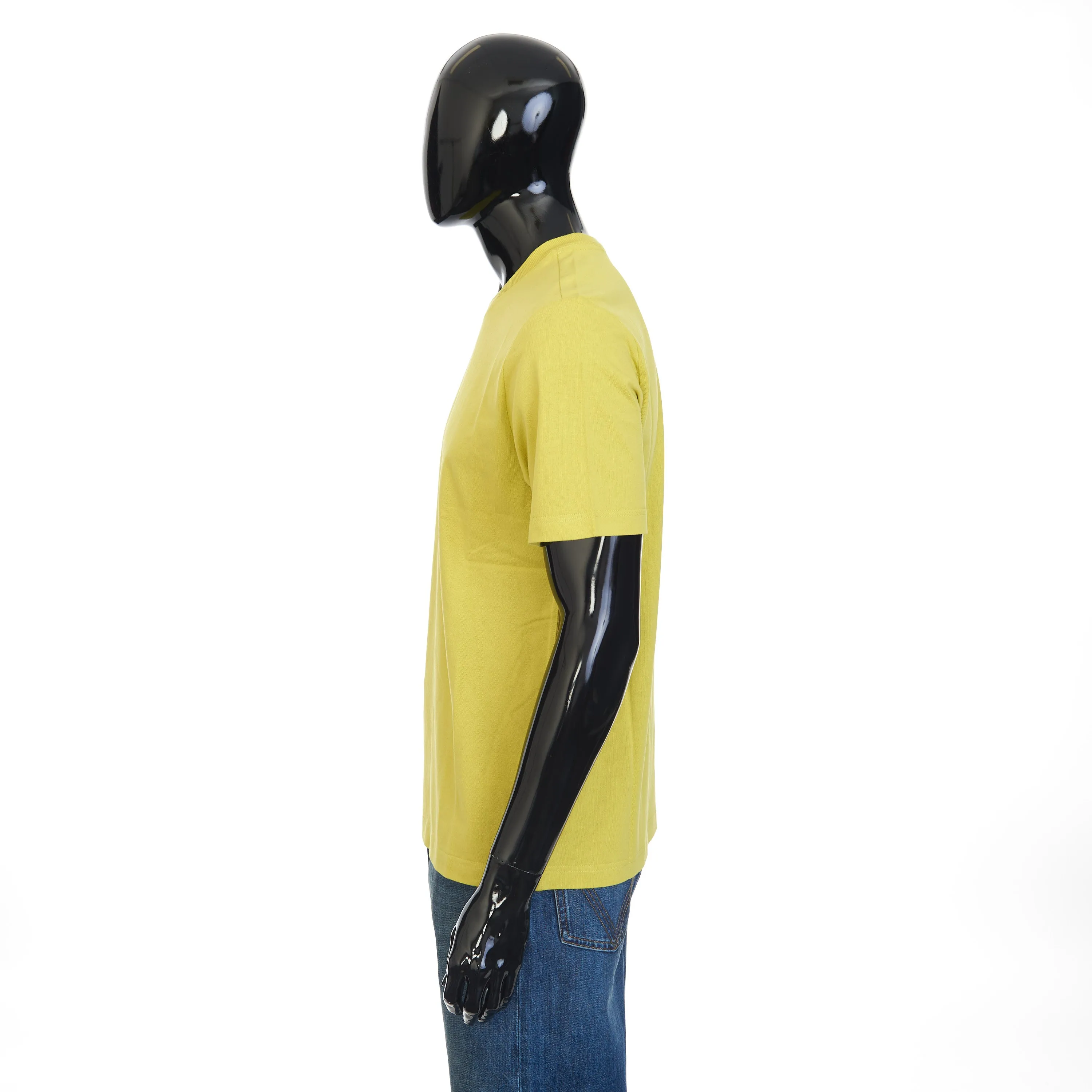 "Sunrise" Light Crewneck T-shirt In Kiwi Green Cotton