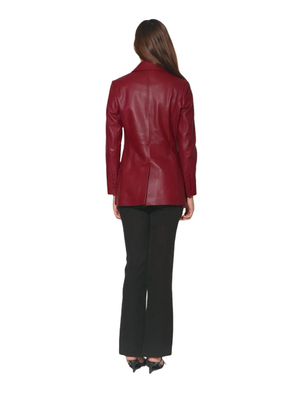 Radiance Charm Leather Blazer for Women