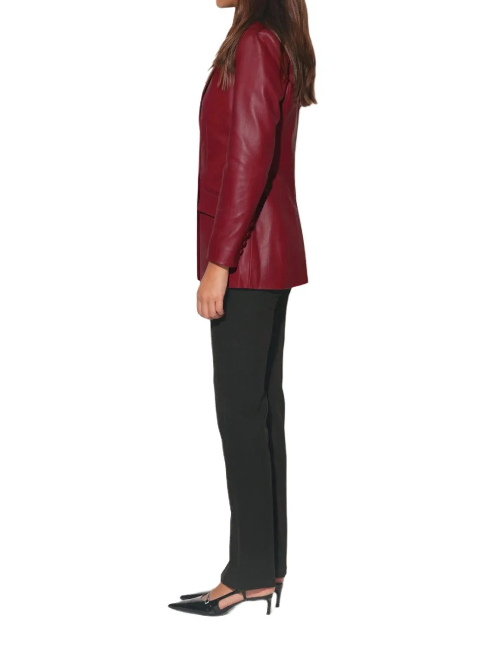 Radiance Charm Leather Blazer for Women