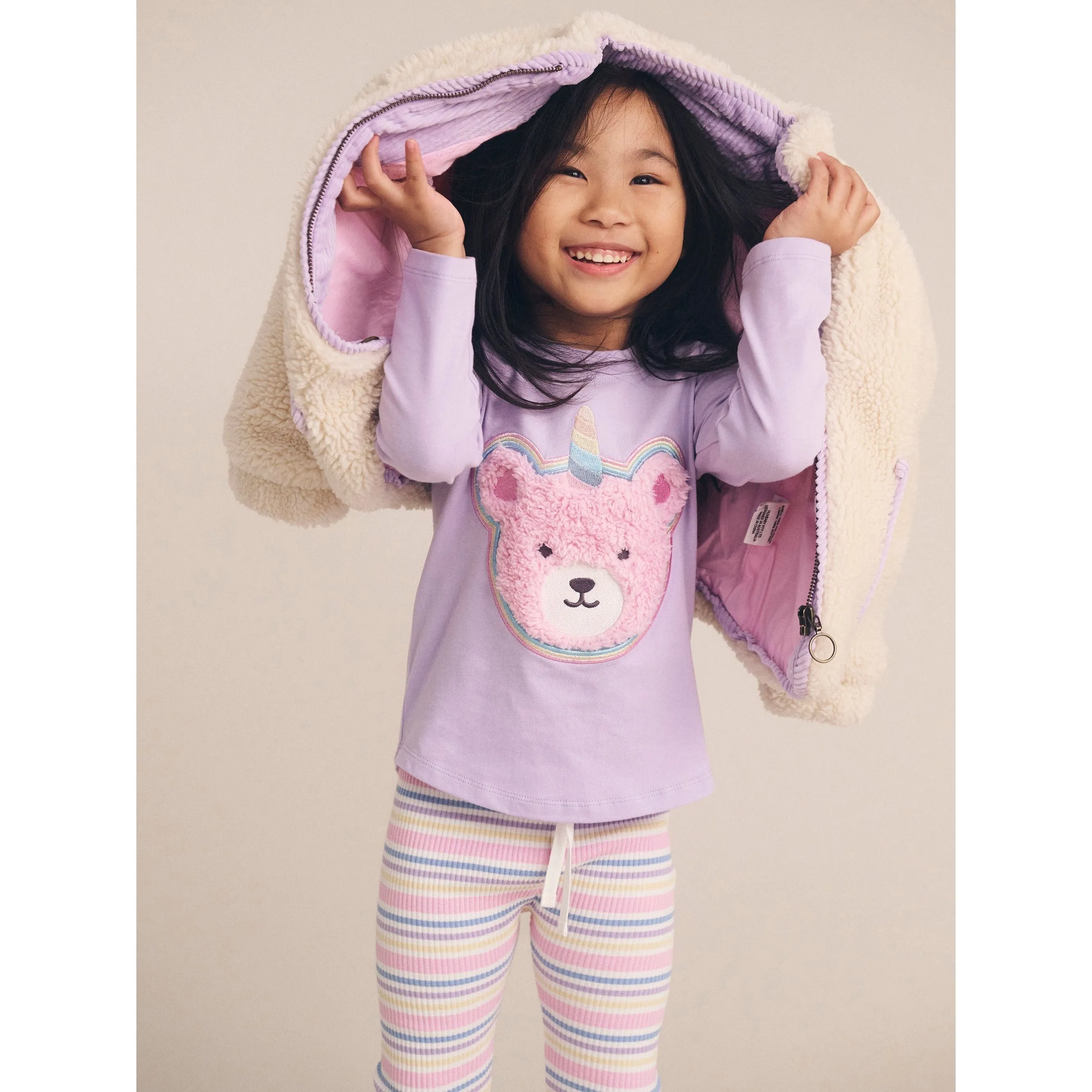 Rainbow Stripe Rib Legging