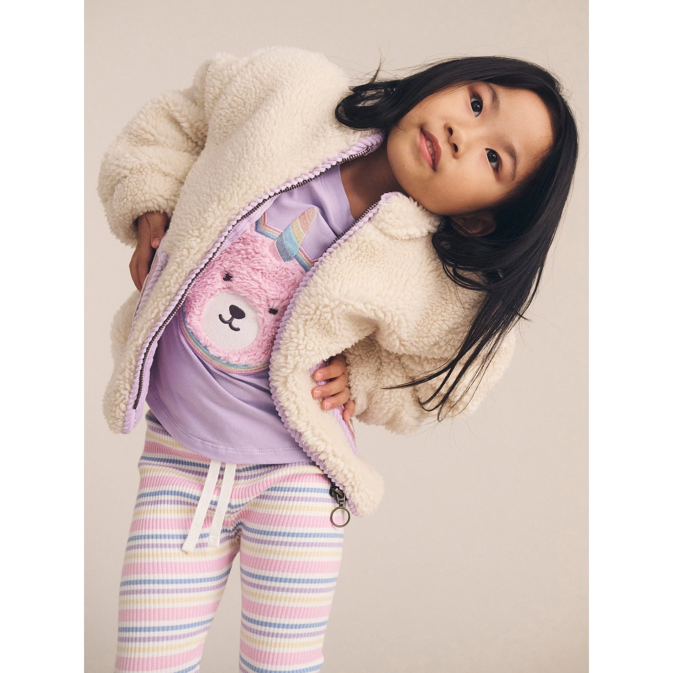 Rainbow Stripe Rib Legging