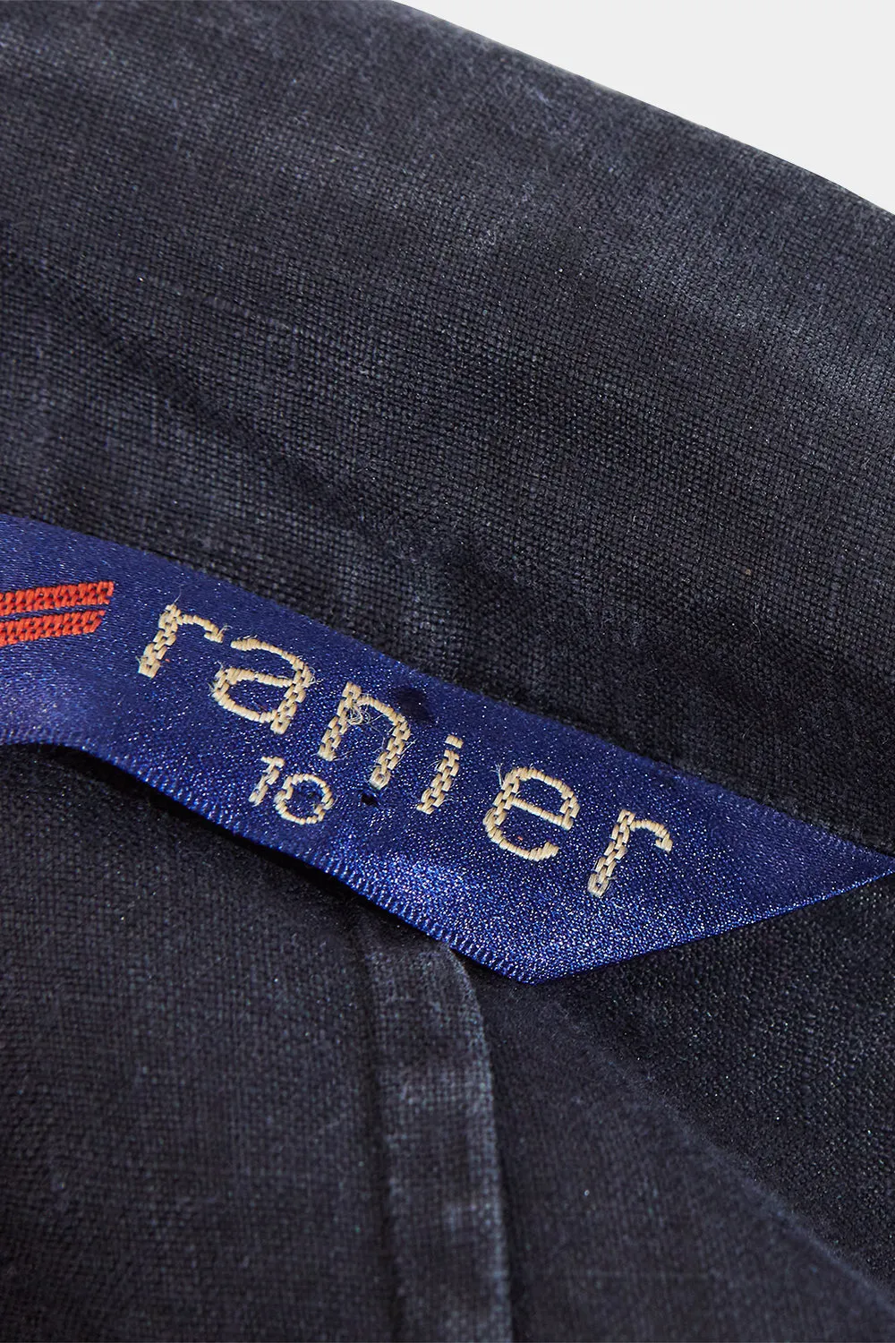 RANIER Black Beaded Linen Blazer