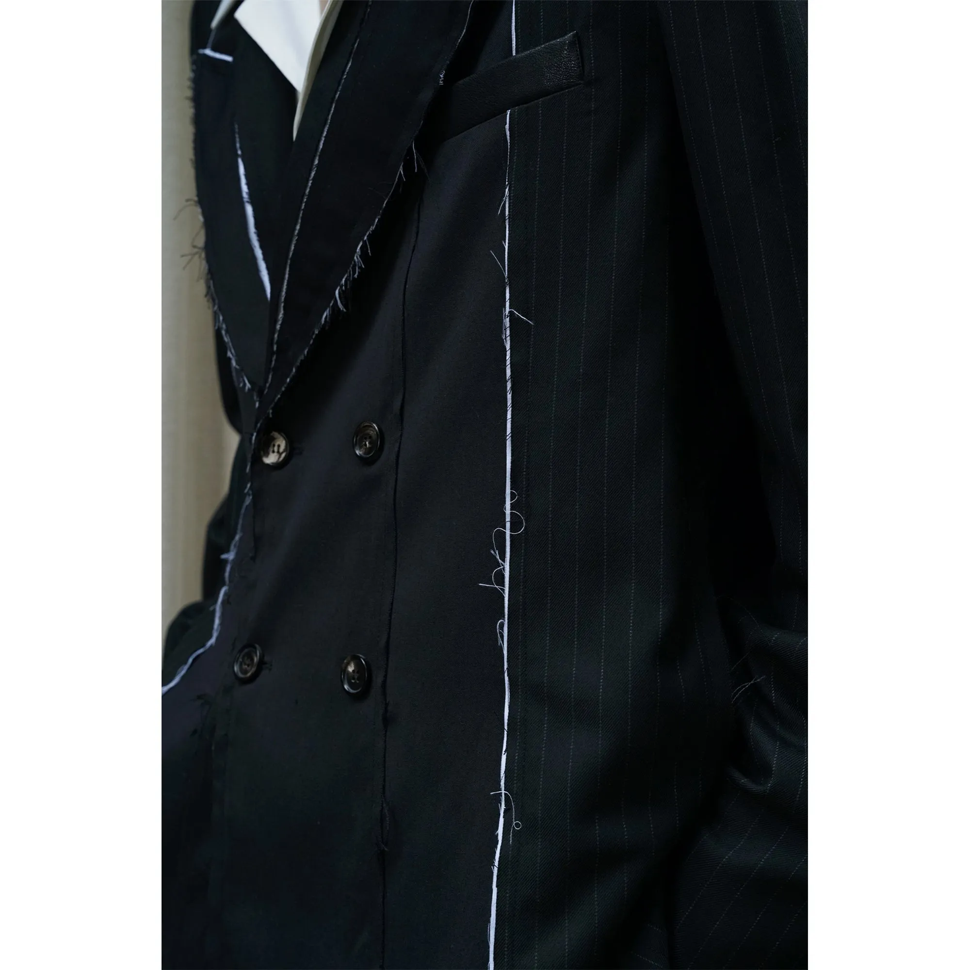 Raw Edge Double-Breasted Suit