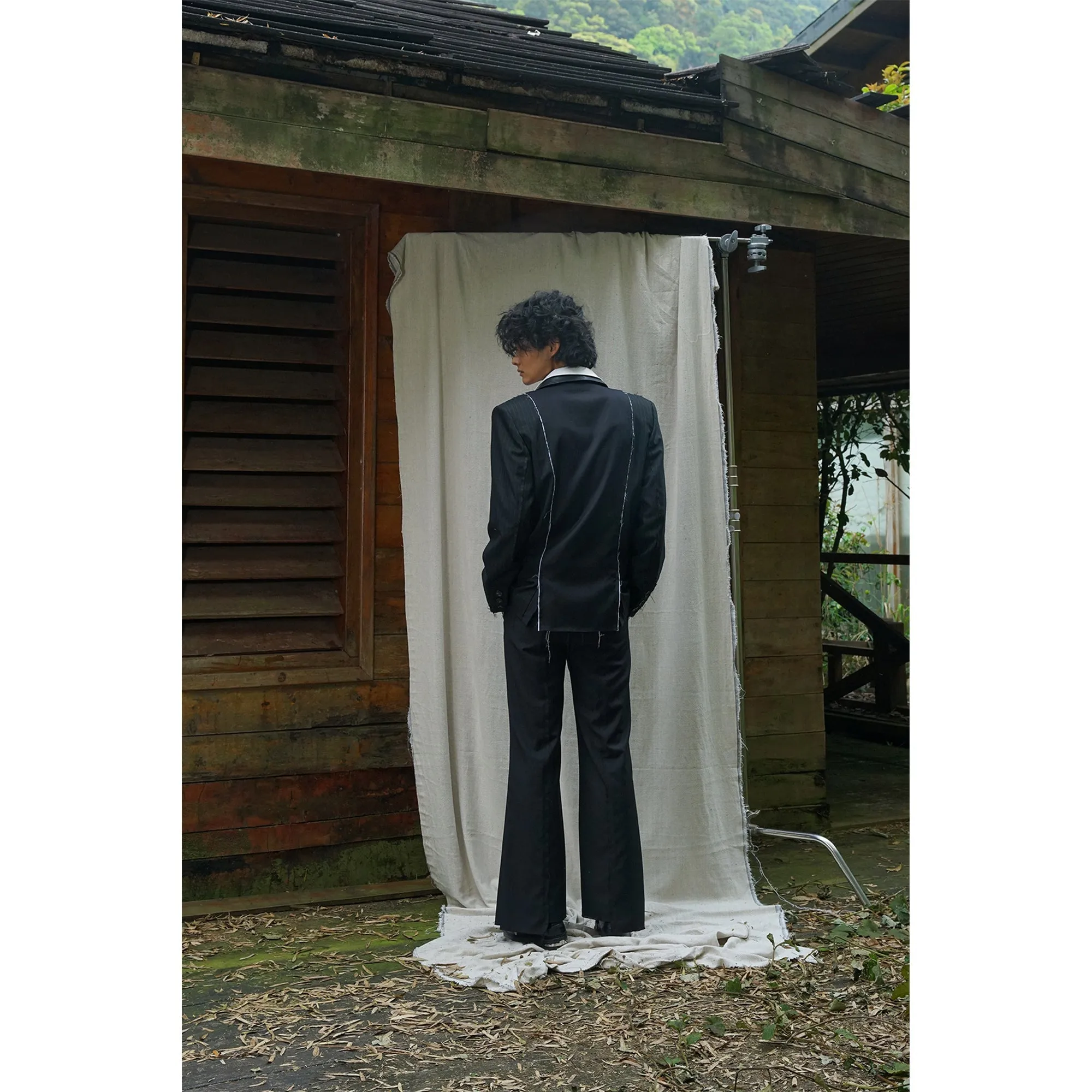 Raw Edge Double-Breasted Suit