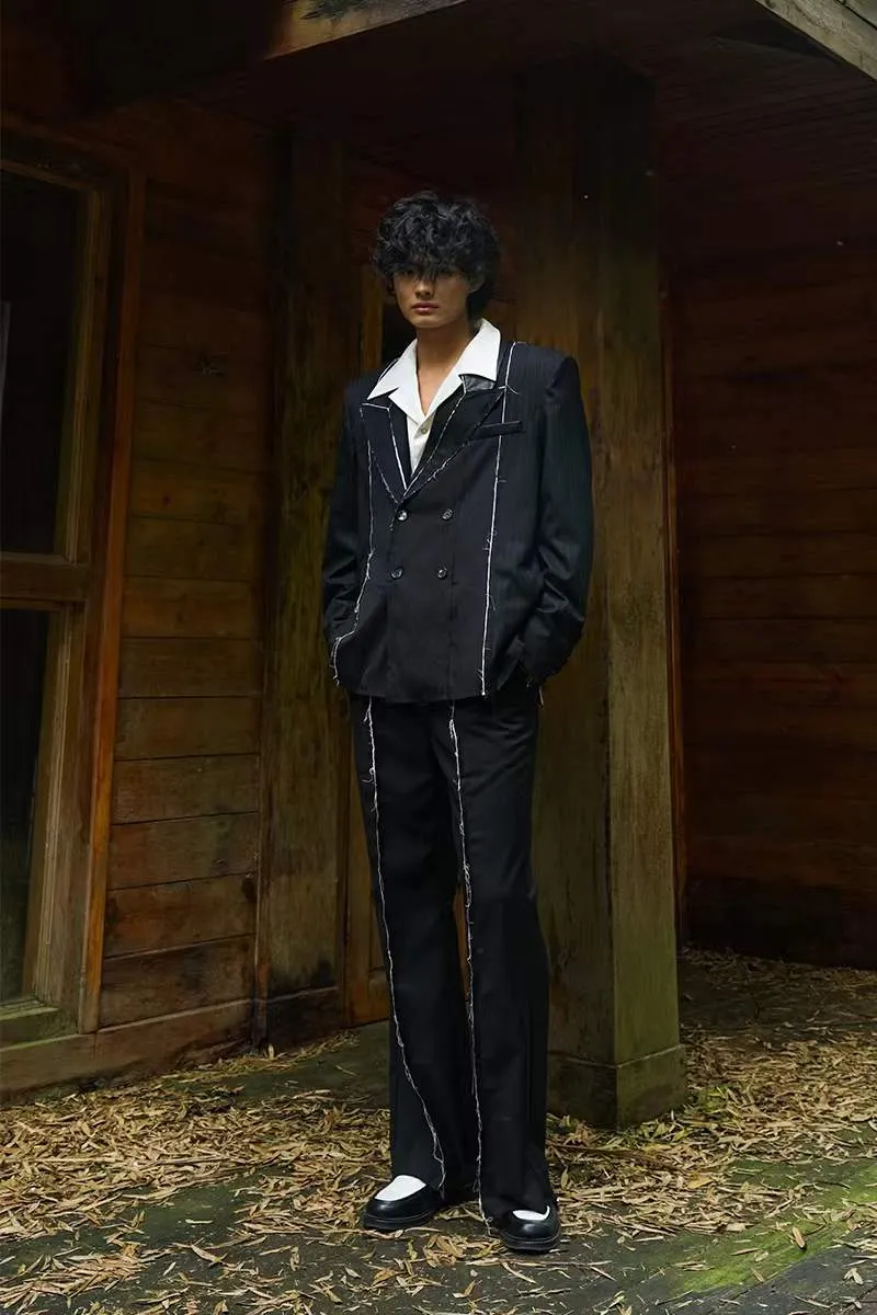 Raw Edge Double-Breasted Suit