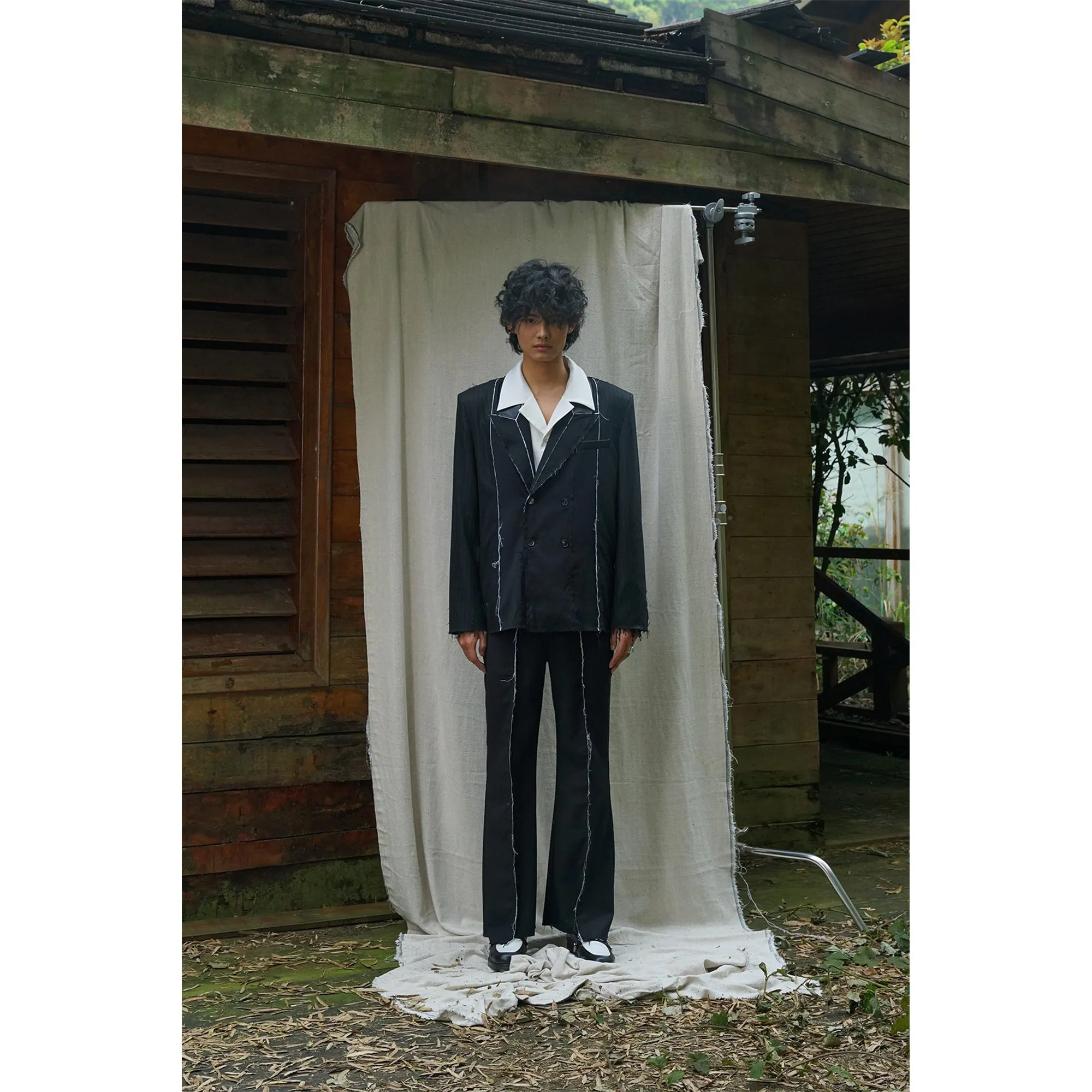 Raw Edge Double-Breasted Suit