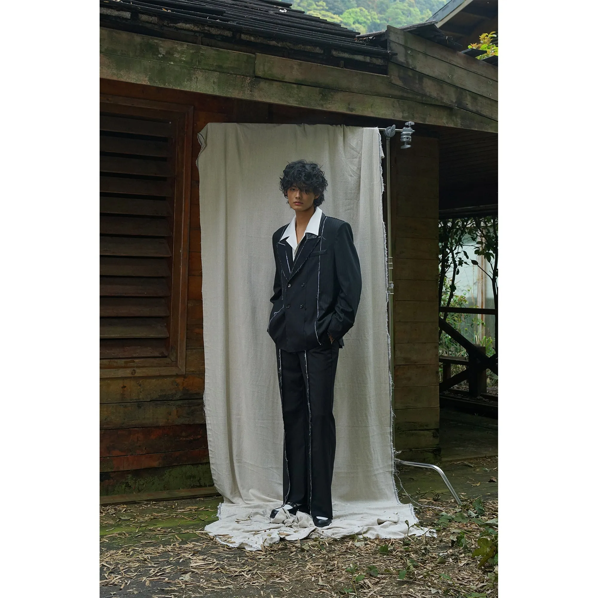 Raw Edge Double-Breasted Suit