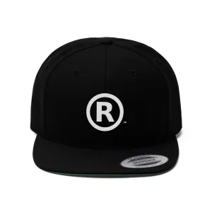 Raw Sushi "R" Flat Bill Hat BLK