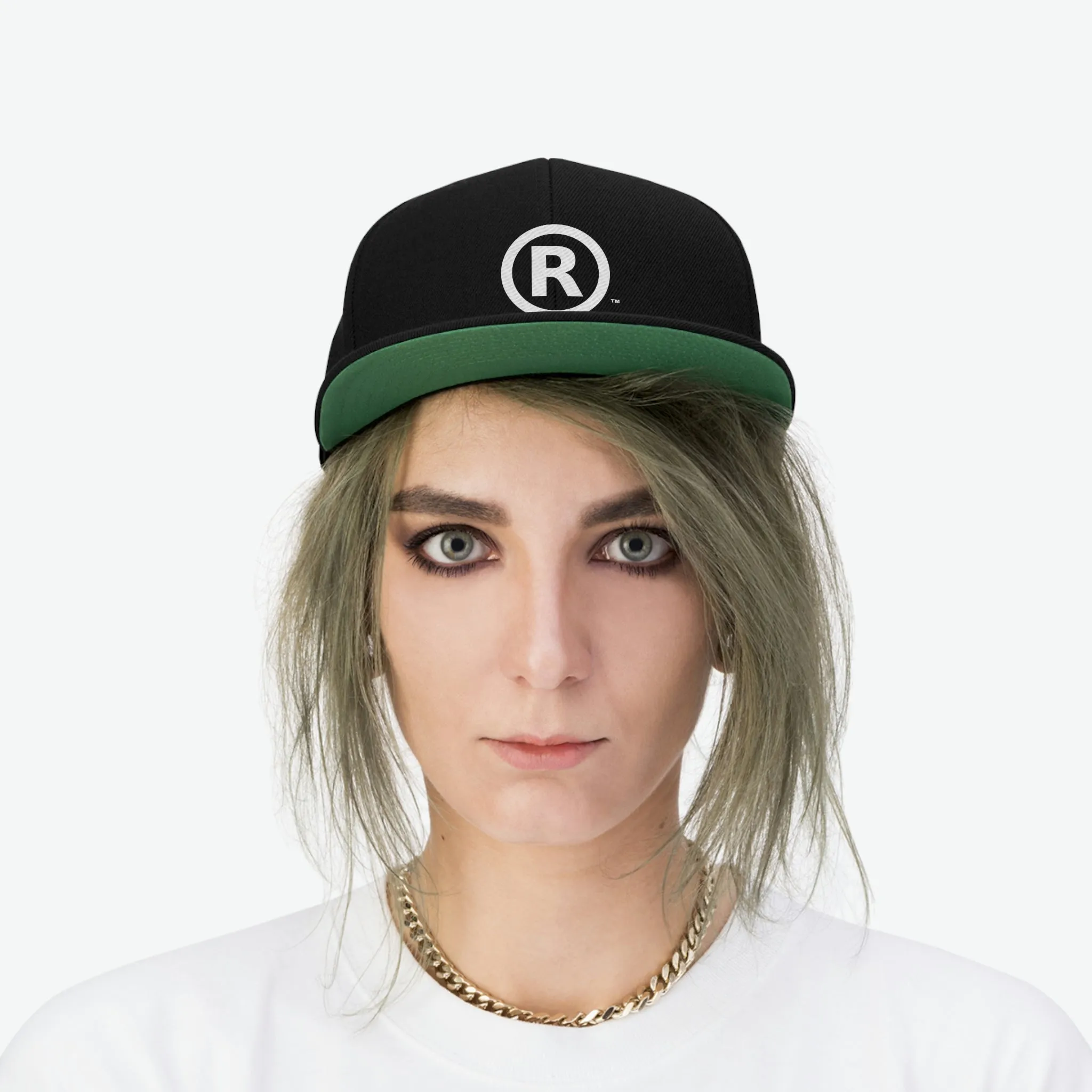 Raw Sushi "R" Flat Bill Hat BLK