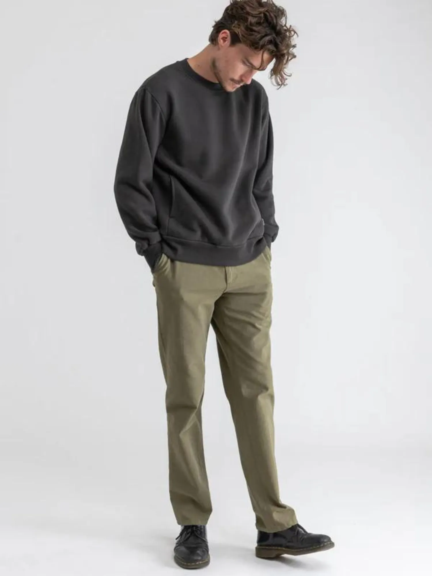 Rhythm Classic Fleece Crew - Vintage Black
