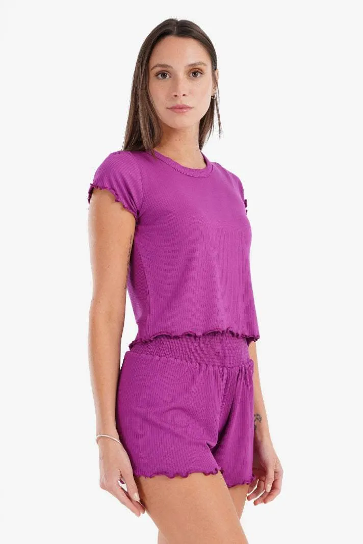 Ribbed Matching Pyjama Set