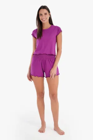Ribbed Matching Pyjama Set