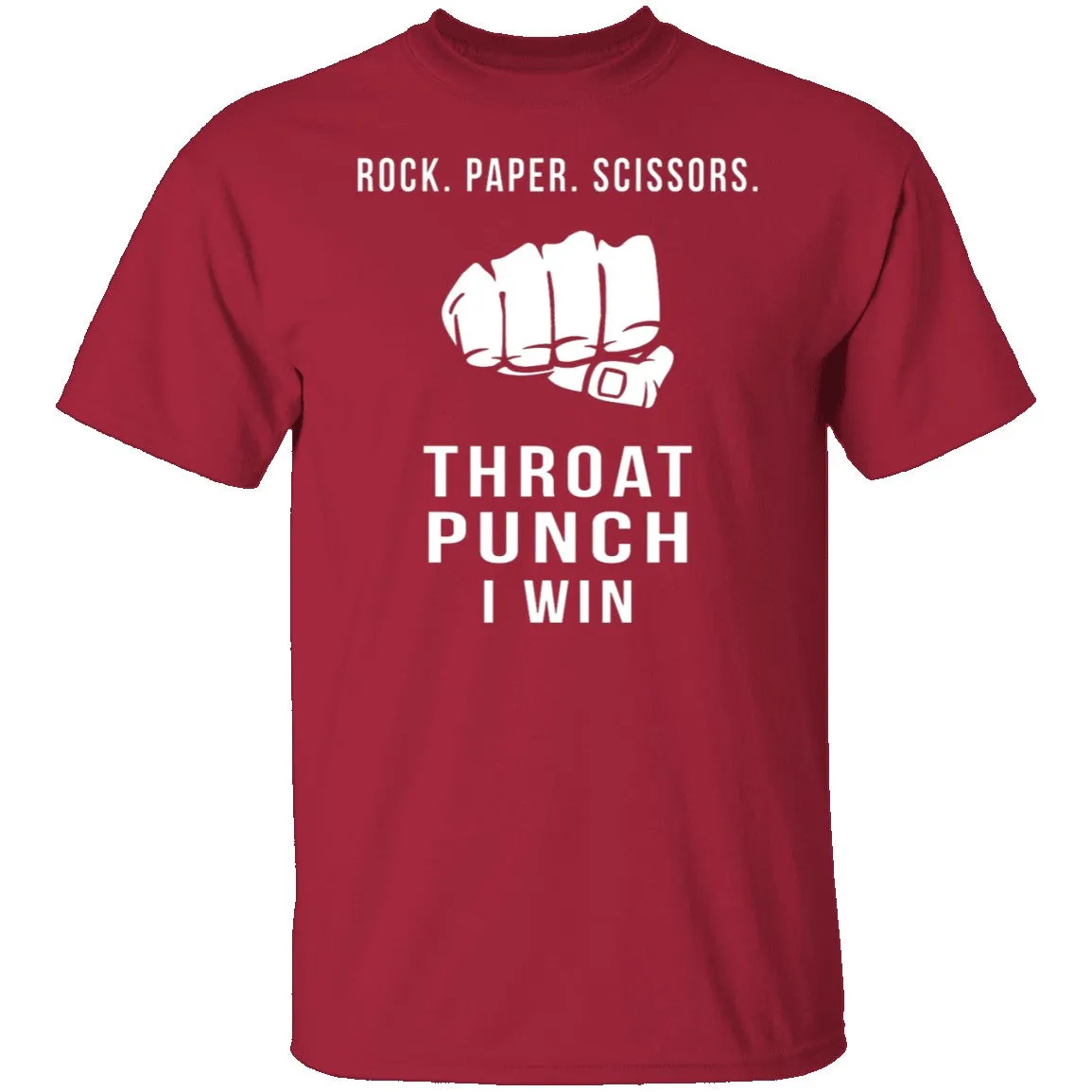 Rock Paper Scissors Throat Punch I Win T-Shirt