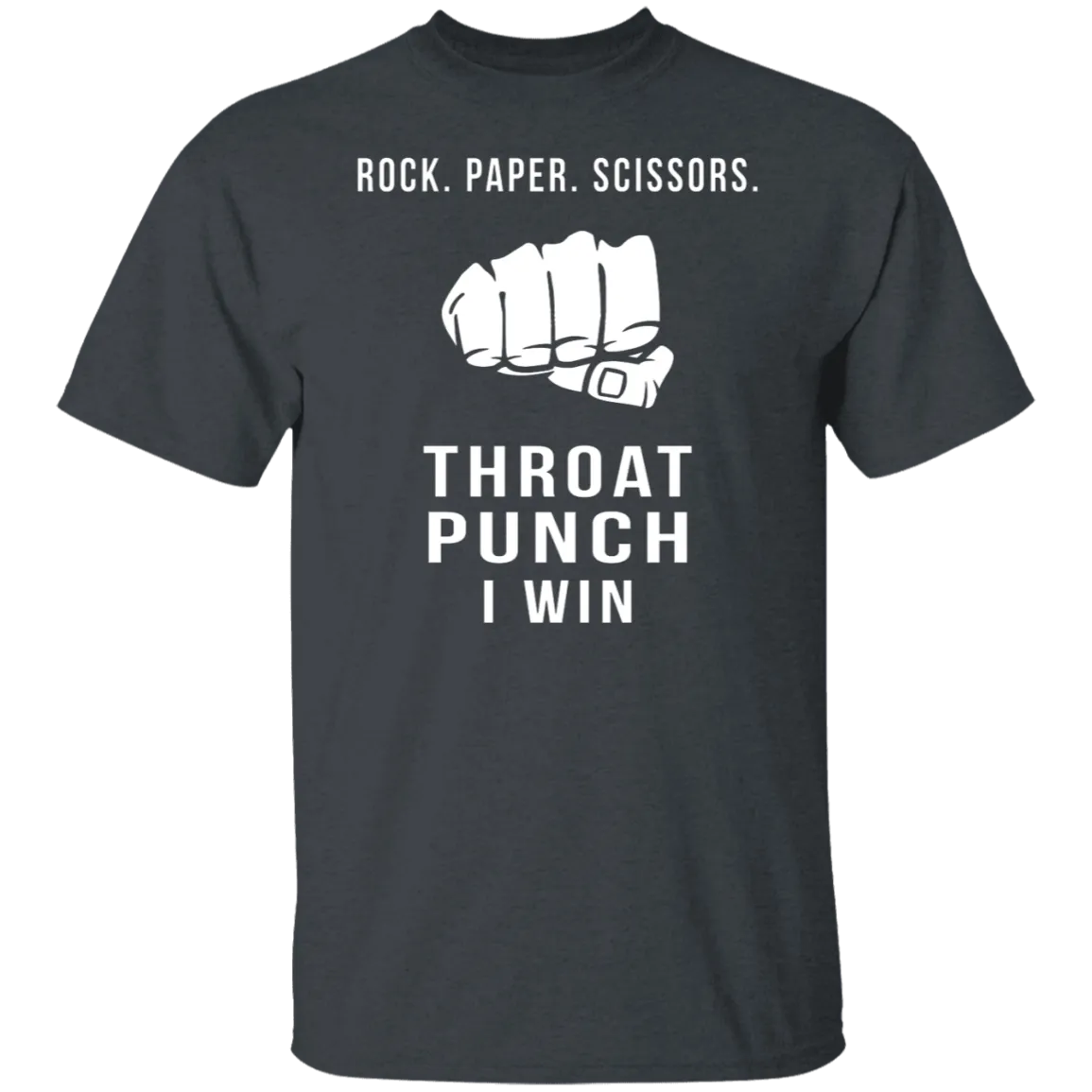 Rock Paper Scissors Throat Punch I Win T-Shirt