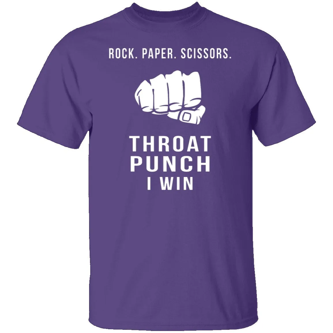 Rock Paper Scissors Throat Punch I Win T-Shirt