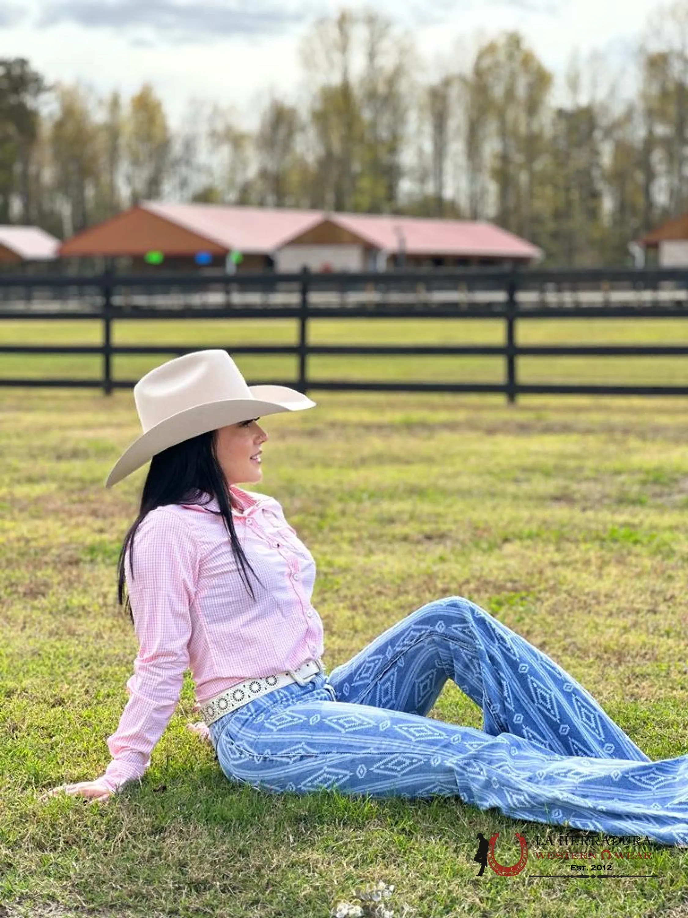ROCK&ROLL Light Blue Aztec Flare Jeans