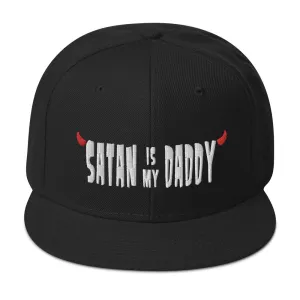 Satan is my Daddy Devil Horns Snapback Hat