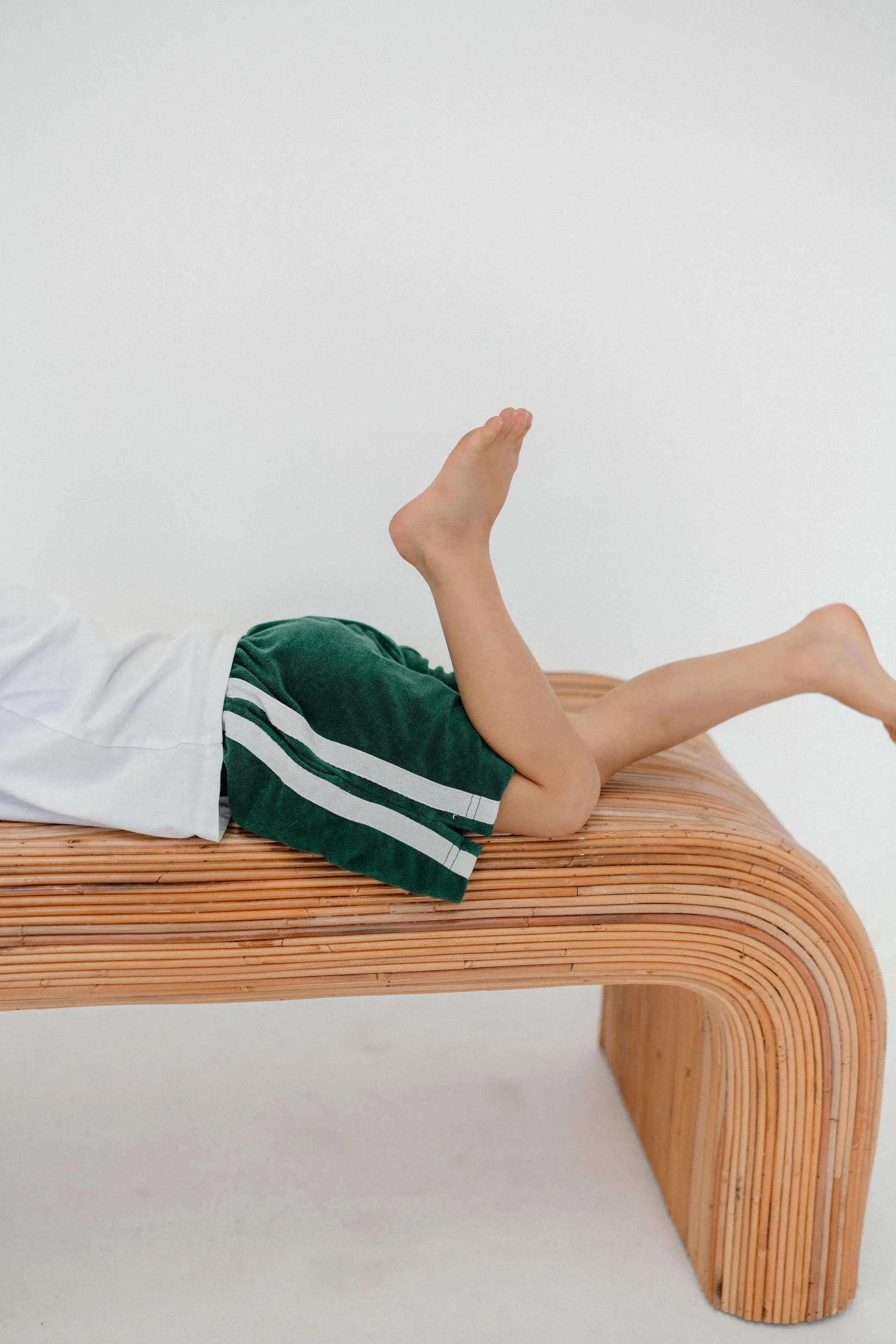 Seamoss Green Terry Towelling Shorts