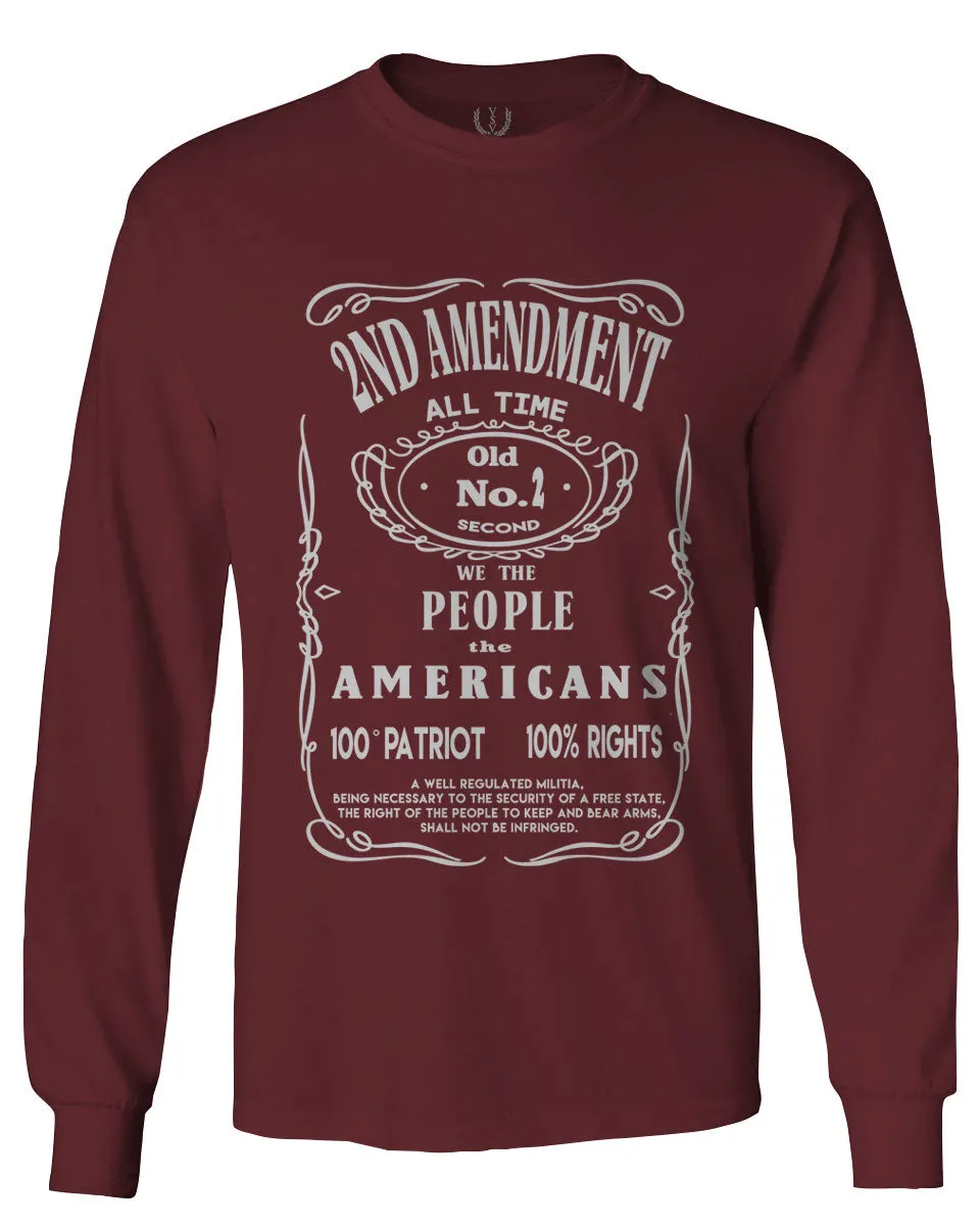 Second 2nd Amendment American Patriot Militia Guns Rights mens Long sleeve t shirt