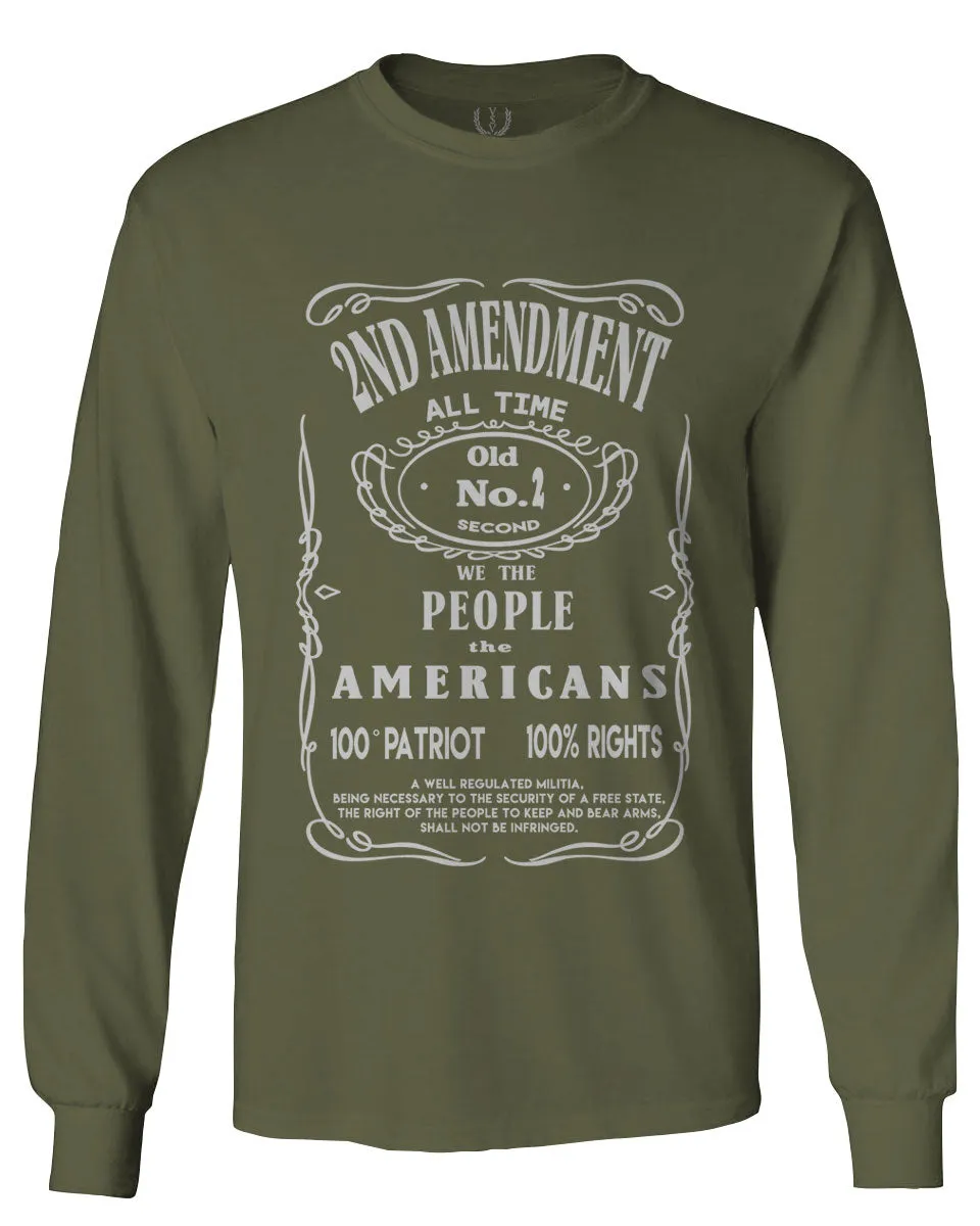 Second 2nd Amendment American Patriot Militia Guns Rights mens Long sleeve t shirt