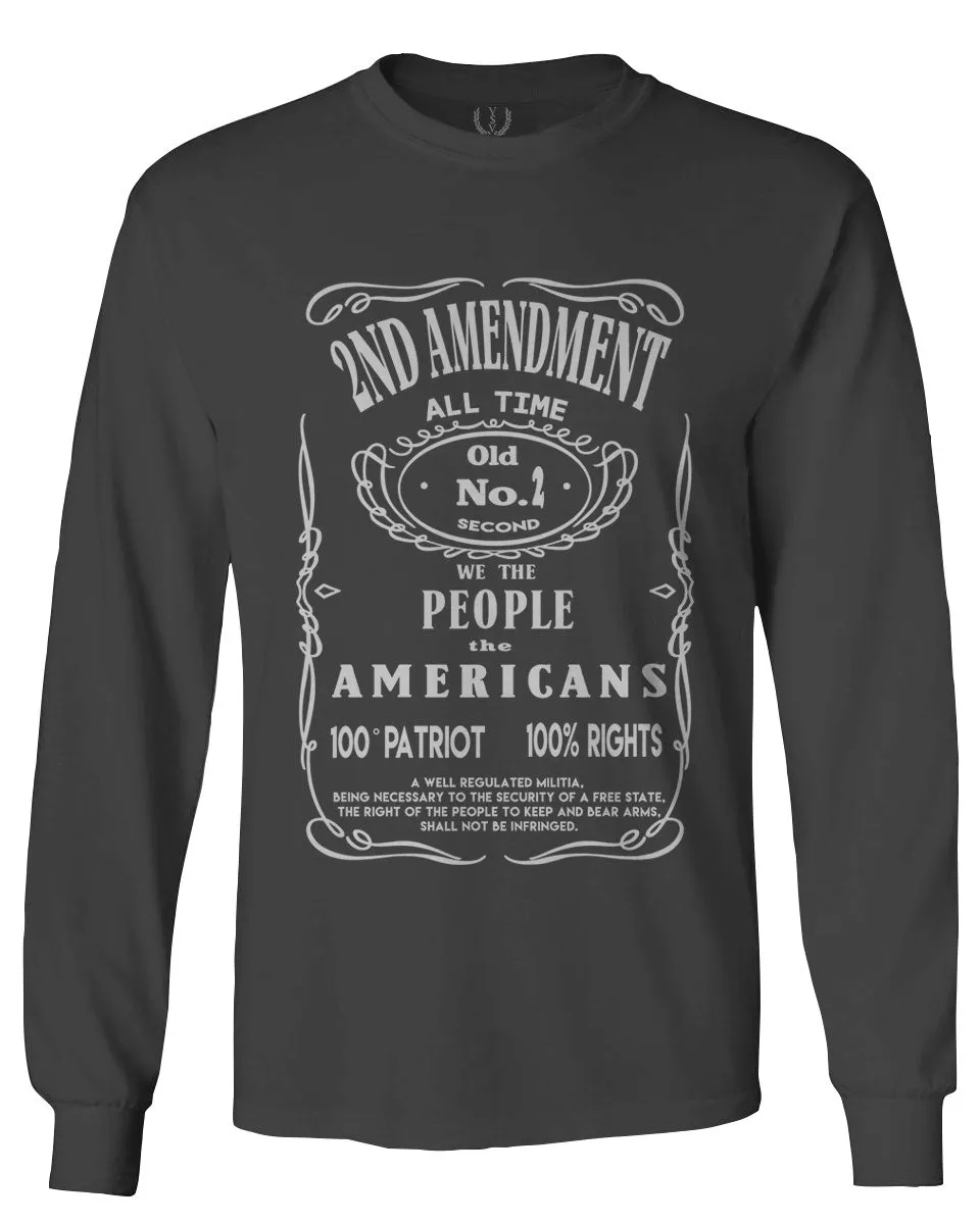 Second 2nd Amendment American Patriot Militia Guns Rights mens Long sleeve t shirt