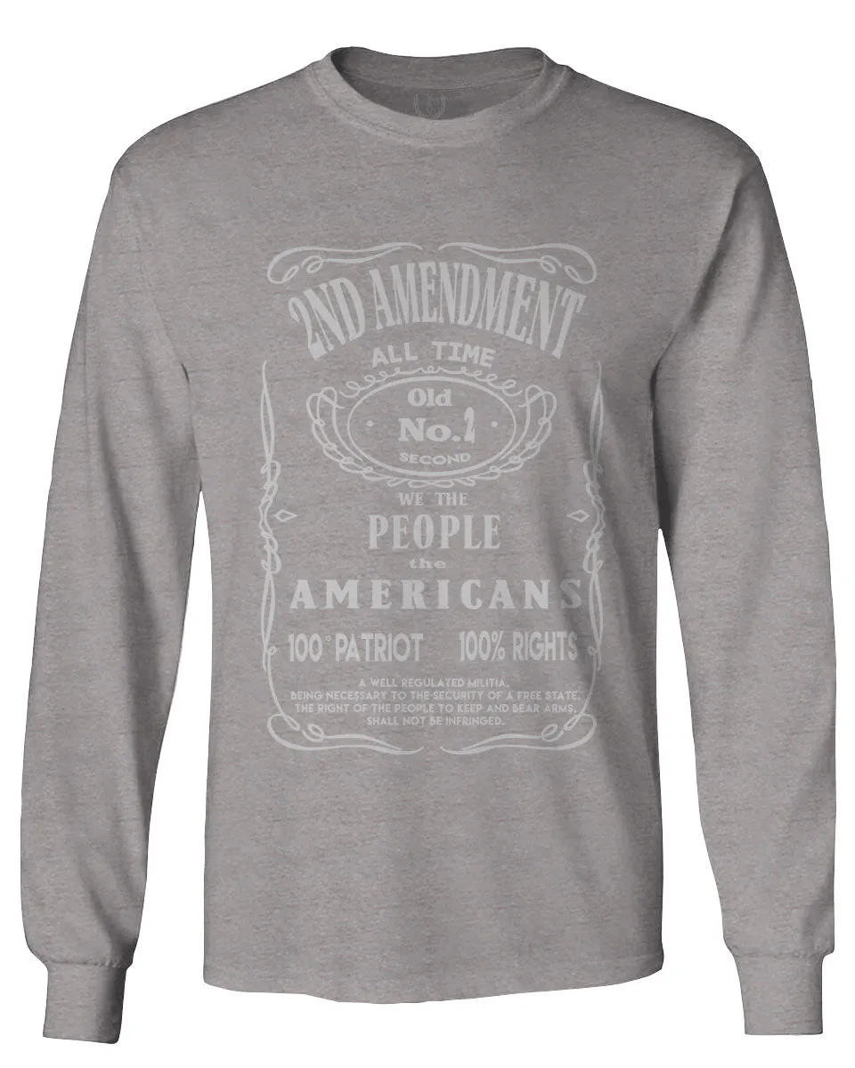 Second 2nd Amendment American Patriot Militia Guns Rights mens Long sleeve t shirt