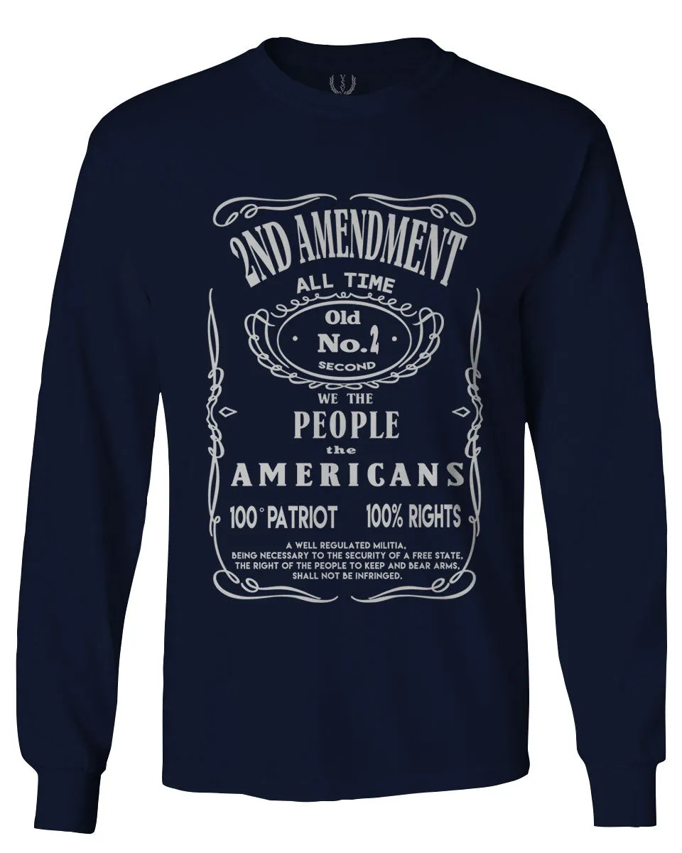 Second 2nd Amendment American Patriot Militia Guns Rights mens Long sleeve t shirt