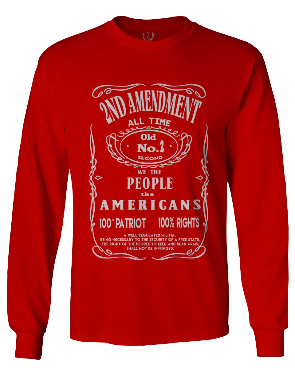 Second 2nd Amendment American Patriot Militia Guns Rights mens Long sleeve t shirt