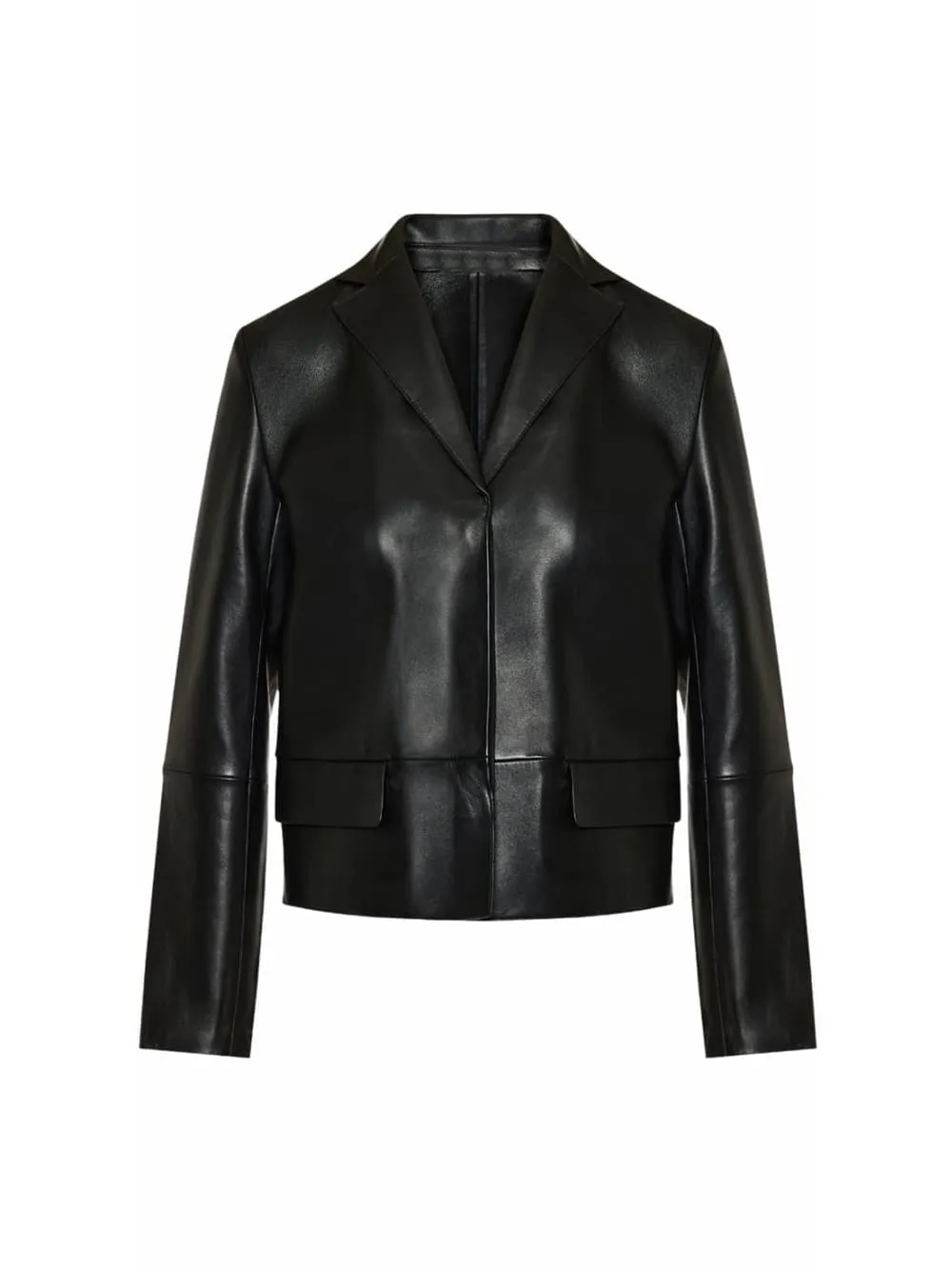 Semi-Casual Chic Leather Blazer for Women