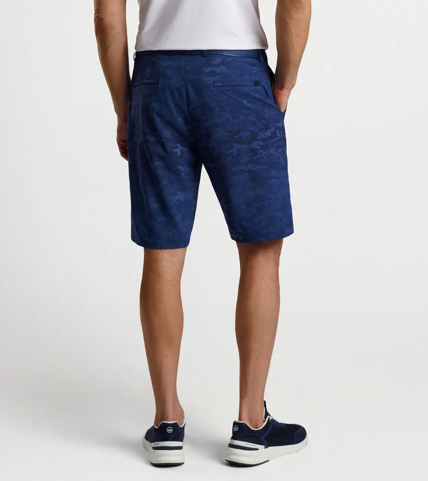 Shackleford Camo Performance Hybrid Short in Navy