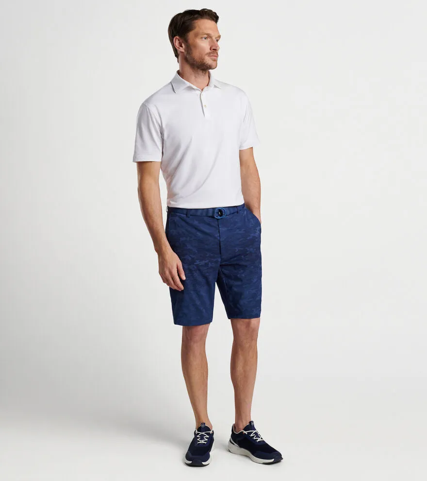 Shackleford Camo Performance Hybrid Short in Navy