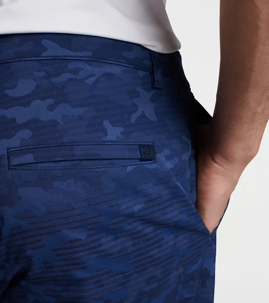 Shackleford Camo Performance Hybrid Short in Navy