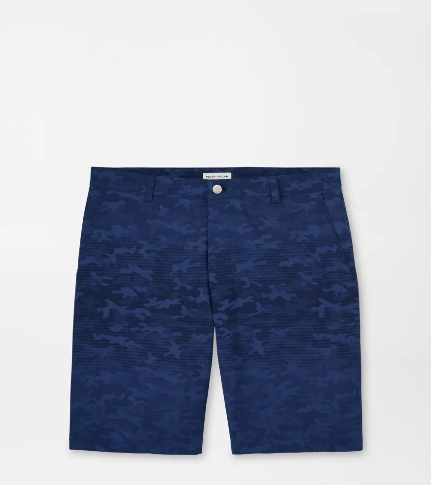 Shackleford Camo Performance Hybrid Short in Navy