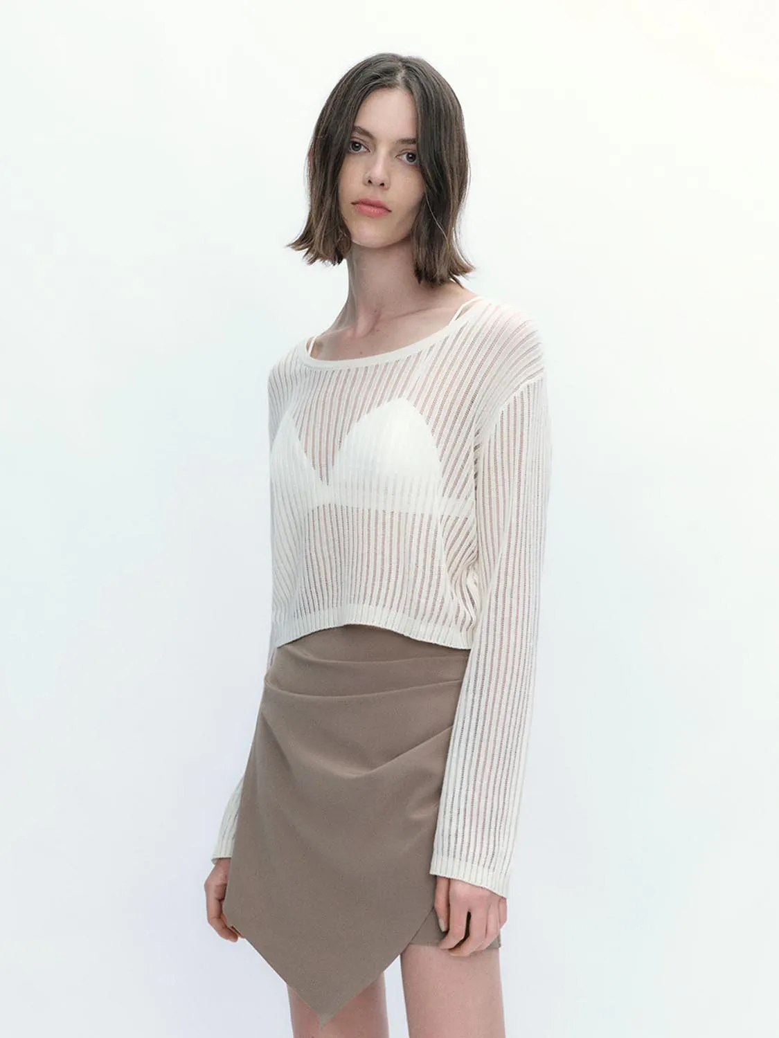 Sheer Knitted T-Shirts