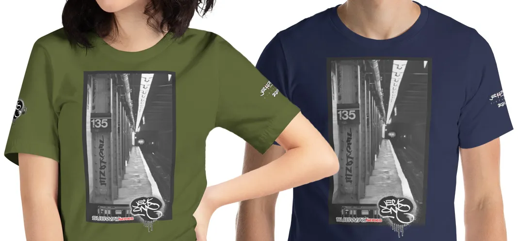 SHORT SLEEVE TEE  (uniSex) :  135th Street 3trainComing -(2020 upgraded classic)