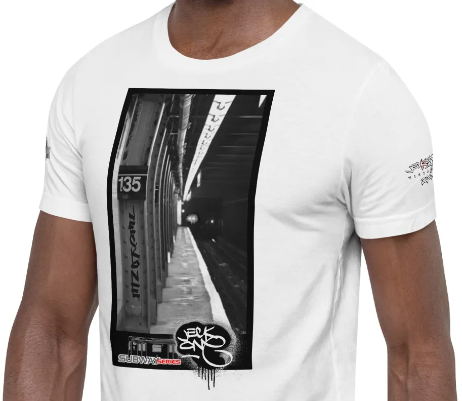 SHORT SLEEVE TEE  (uniSex) :  135th Street 3trainComing -(2020 upgraded classic)