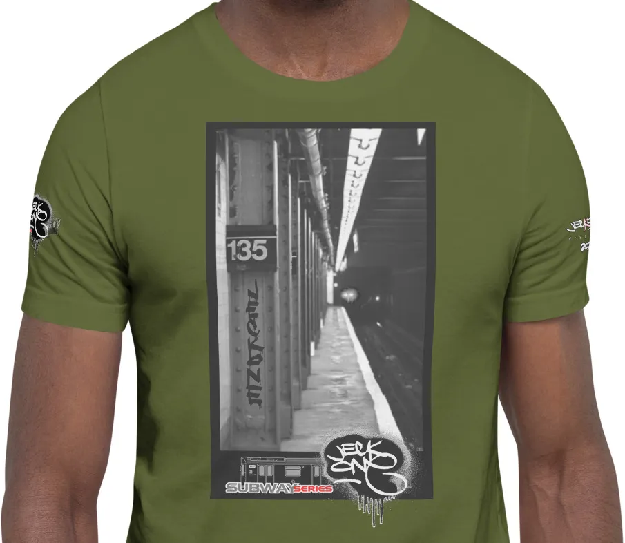 SHORT SLEEVE TEE  (uniSex) :  135th Street 3trainComing -(2020 upgraded classic)
