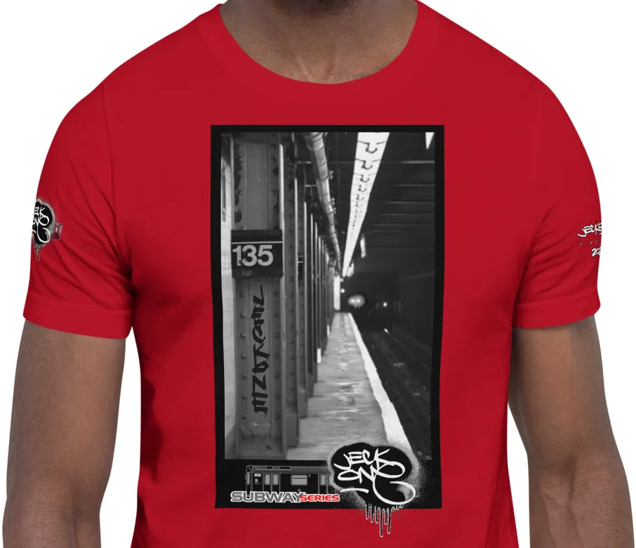 SHORT SLEEVE TEE  (uniSex) :  135th Street 3trainComing -(2020 upgraded classic)
