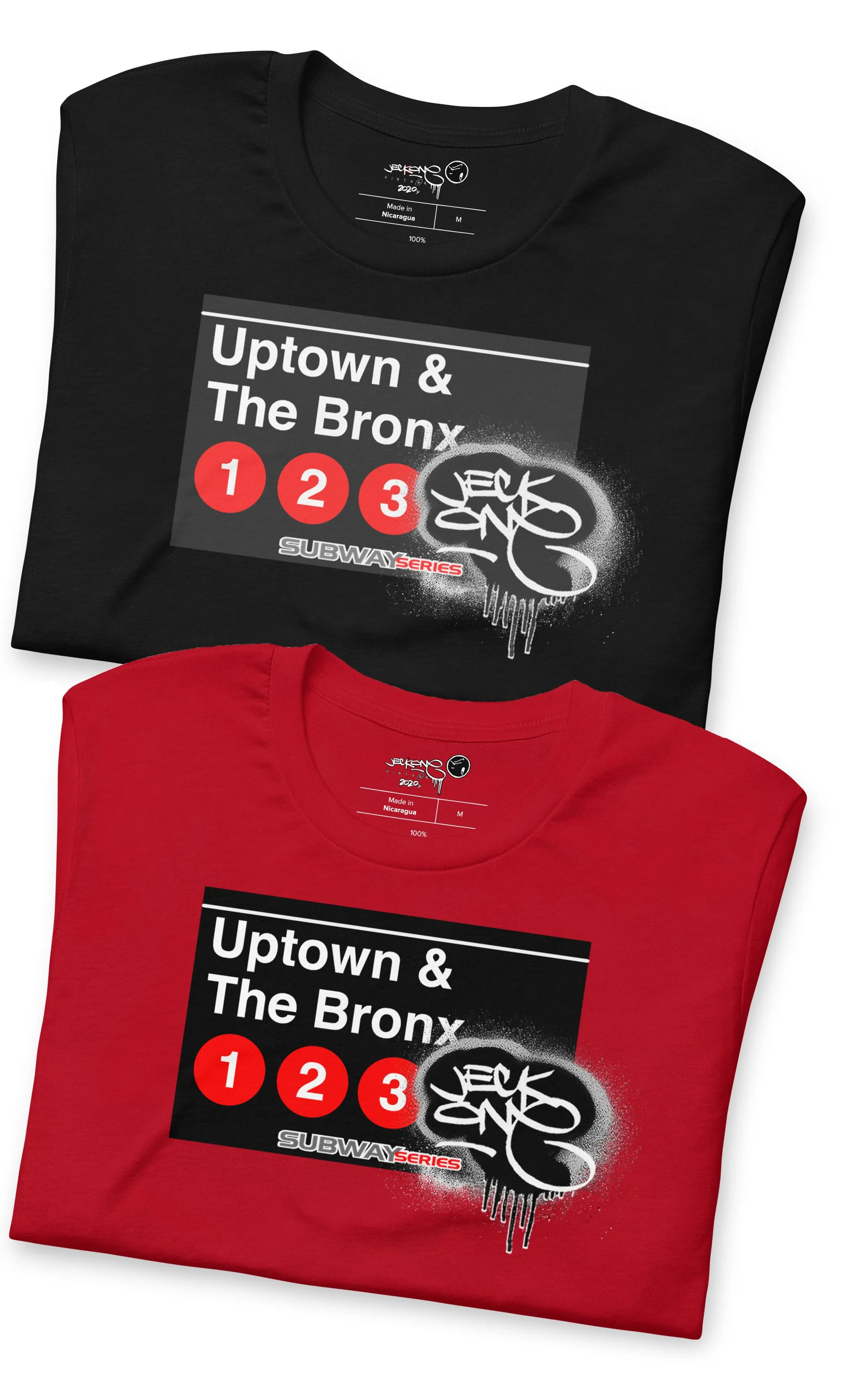 SHORT SLEEVE TEE  (uniSex) : UPTOWN & THE BRONX -(2020 upgraded classic)