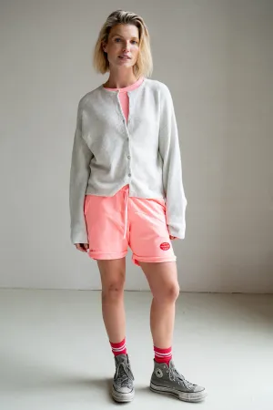 SHORTS PRINT (S25F1616) FLUOR PINK - GRENADINE