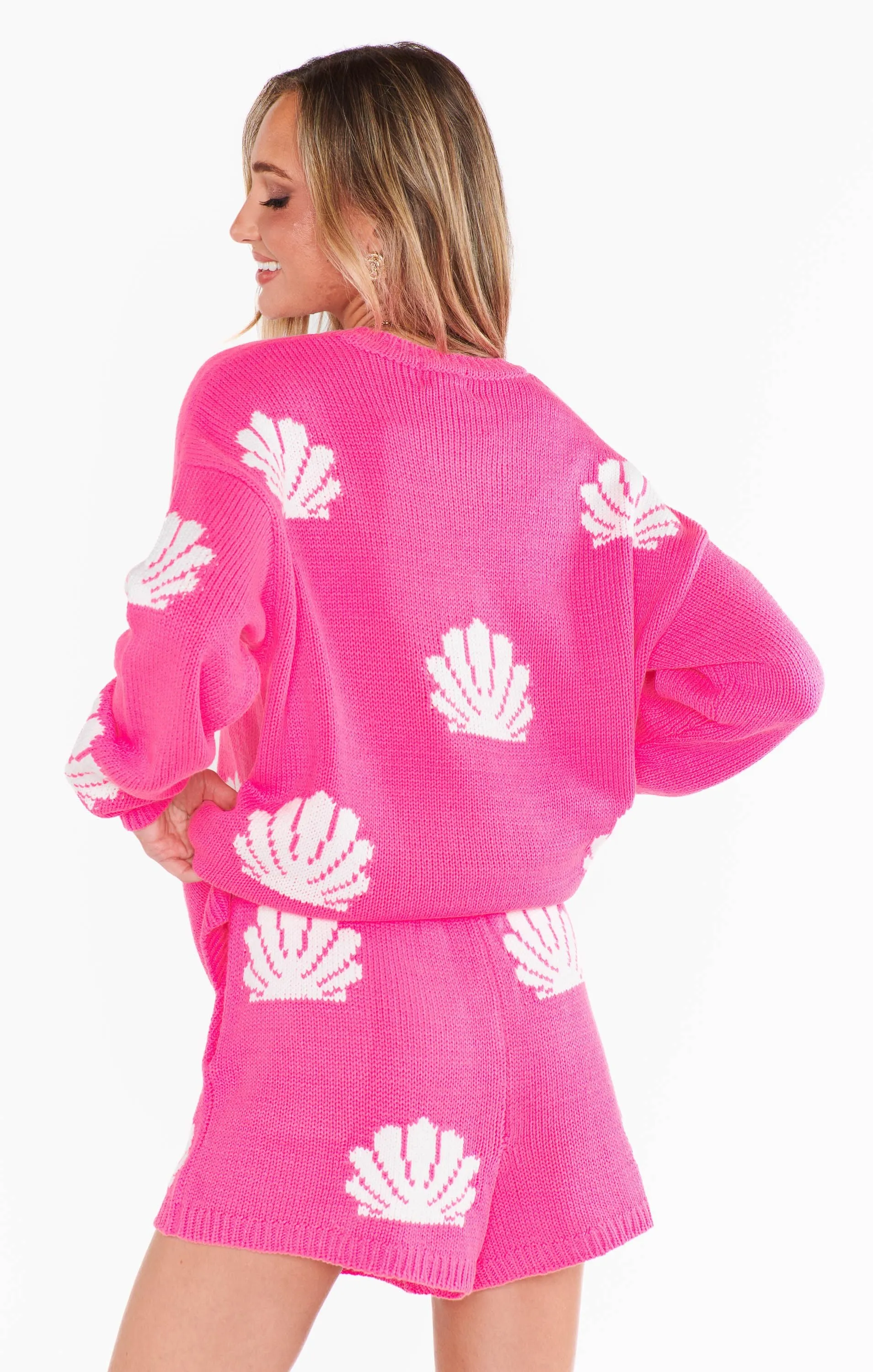 Show Me Your Mumu Boardwalk Short Hot Pink Shell Knit