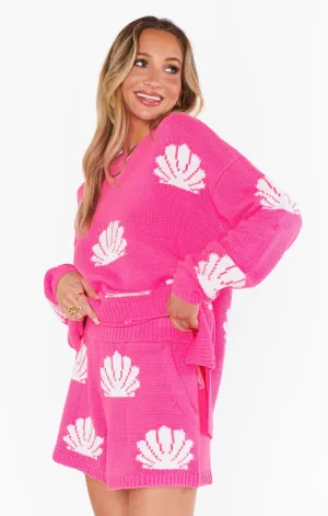 Show Me Your Mumu Boardwalk Short Hot Pink Shell Knit