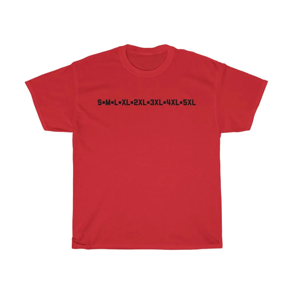 Sizes Adult T-shirt