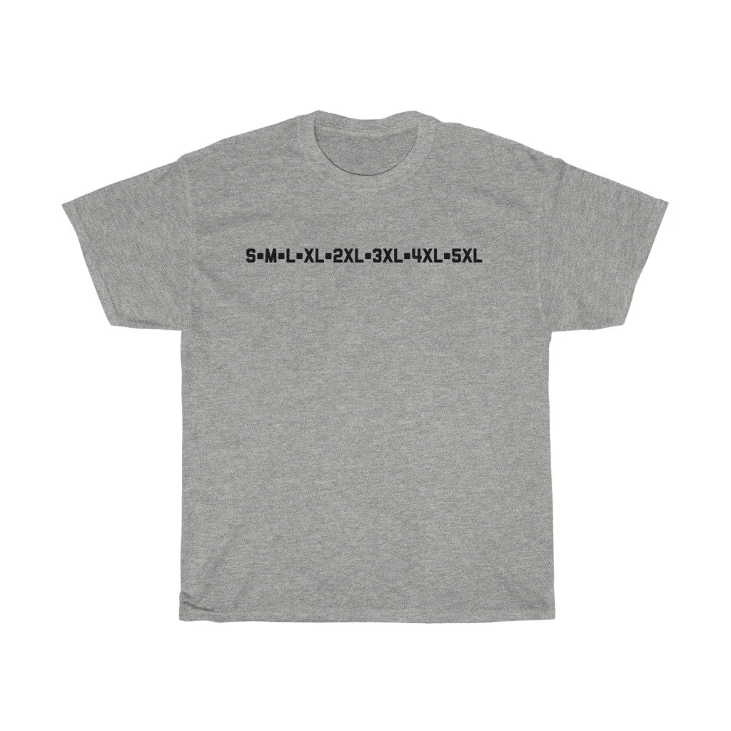 Sizes Adult T-shirt