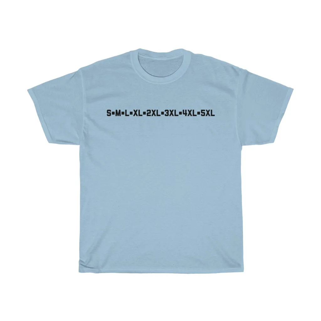 Sizes Adult T-shirt