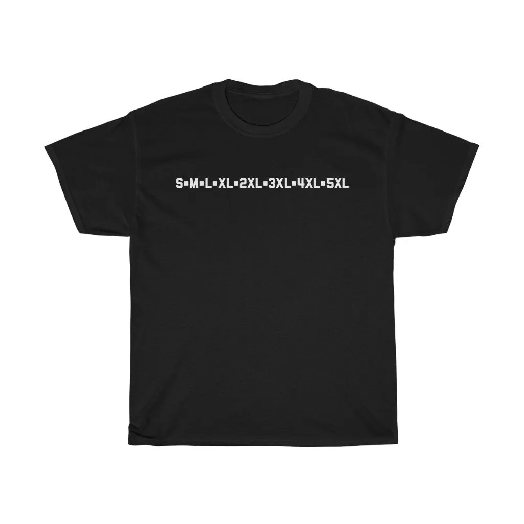 Sizes Adult T-shirt