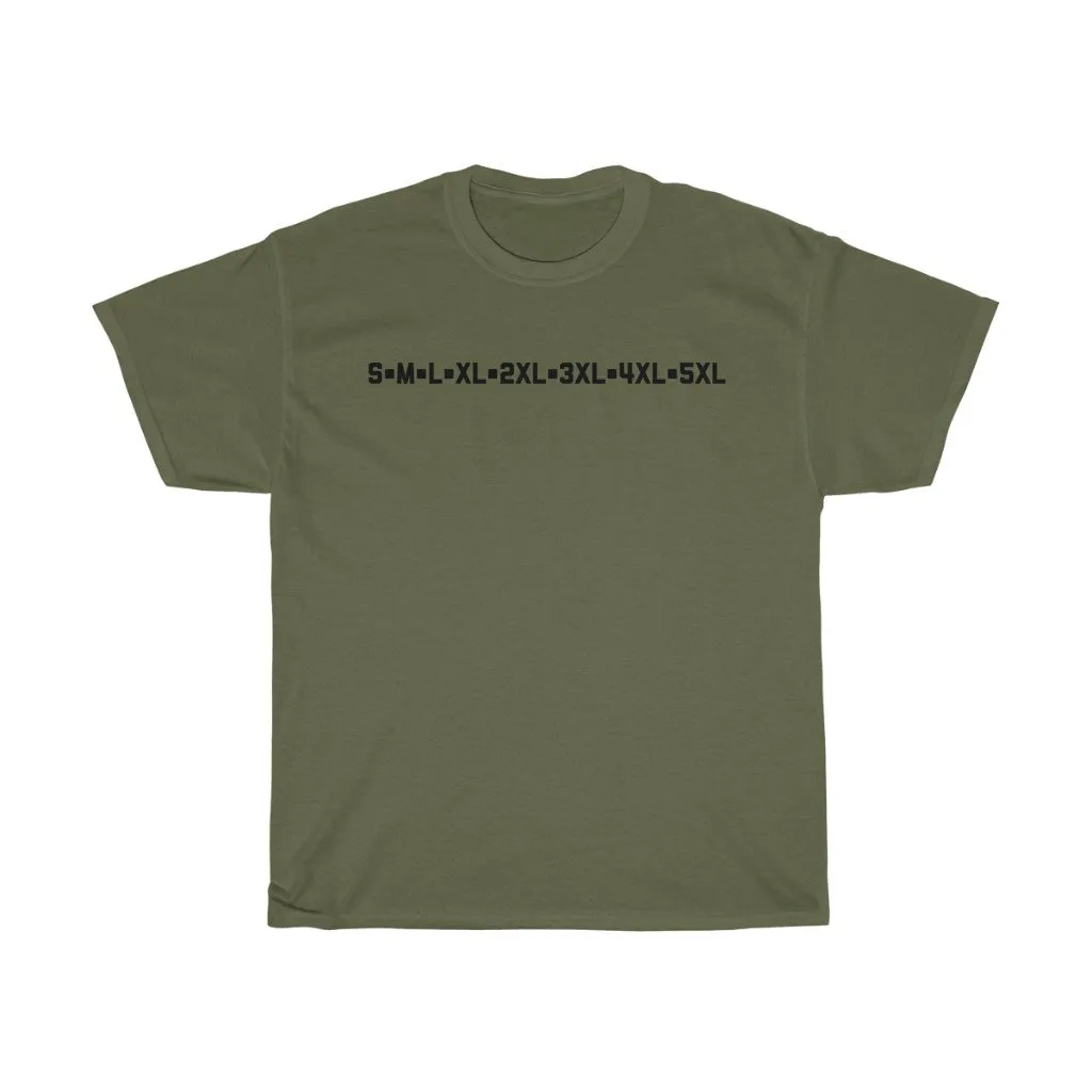 Sizes Adult T-shirt