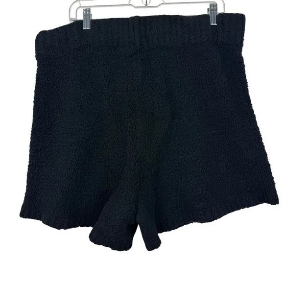 SKIMS Cozy Collection Matching Set Black Onyx Lounge Crop Shorts Plus Size 4X/5X